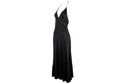 2000s Plein Sud black backless halter dress / Made in France