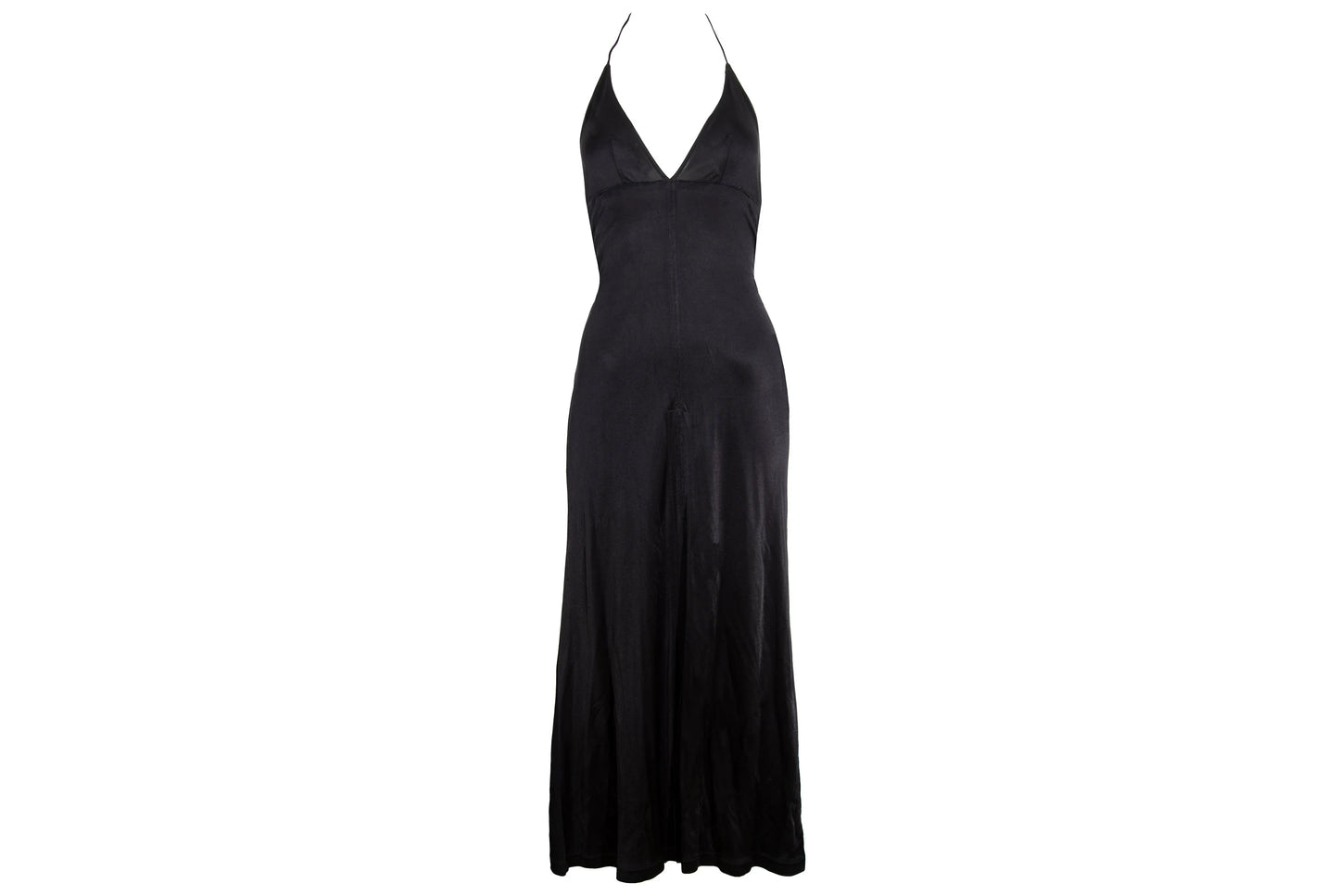 2000s Plein Sud black backless halter dress / Made in France