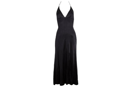 2000s Plein Sud black backless halter dress / Made in France