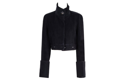 Vintage Atsuro Tayama angora black 2 in 1 coat or cropped jacket / Luxurious avant garde coat / Made in Japan