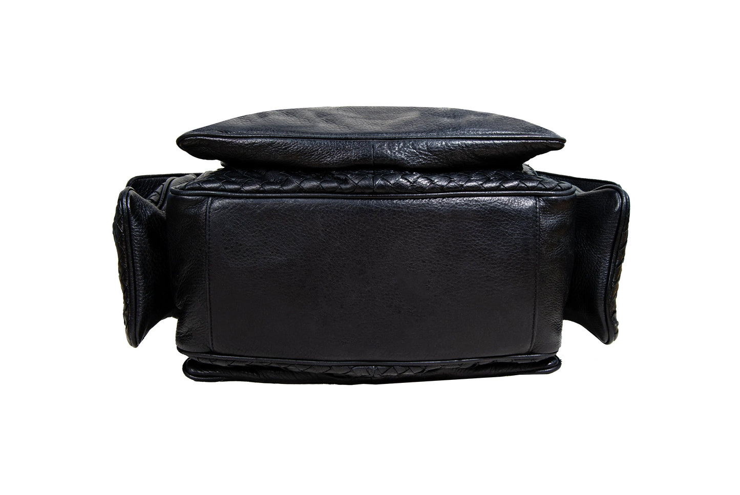 Vintage Bottega Veneta Cocker black Intrecciato leather hobo bag / Made in Italy