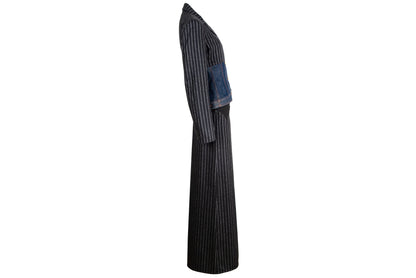 90s Jean Paul Gaultier denim corset hybrid split two piece suit / Made in Italy