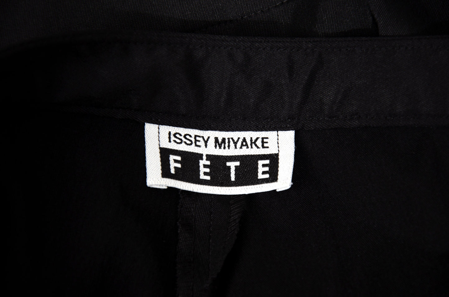 90s Issey Miyake black pants with integrated wrap skirt / Made in Japan