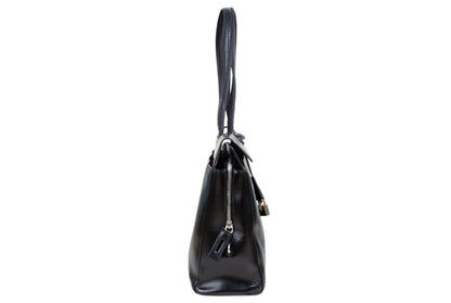 1990s Prada black box leather square tote bag / Made in Italy