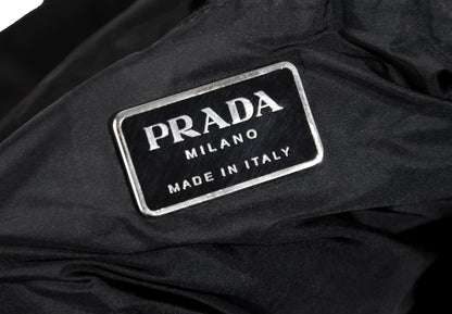 F/W 1999 Prada black goat fur side crossbody bag / Made in Italy