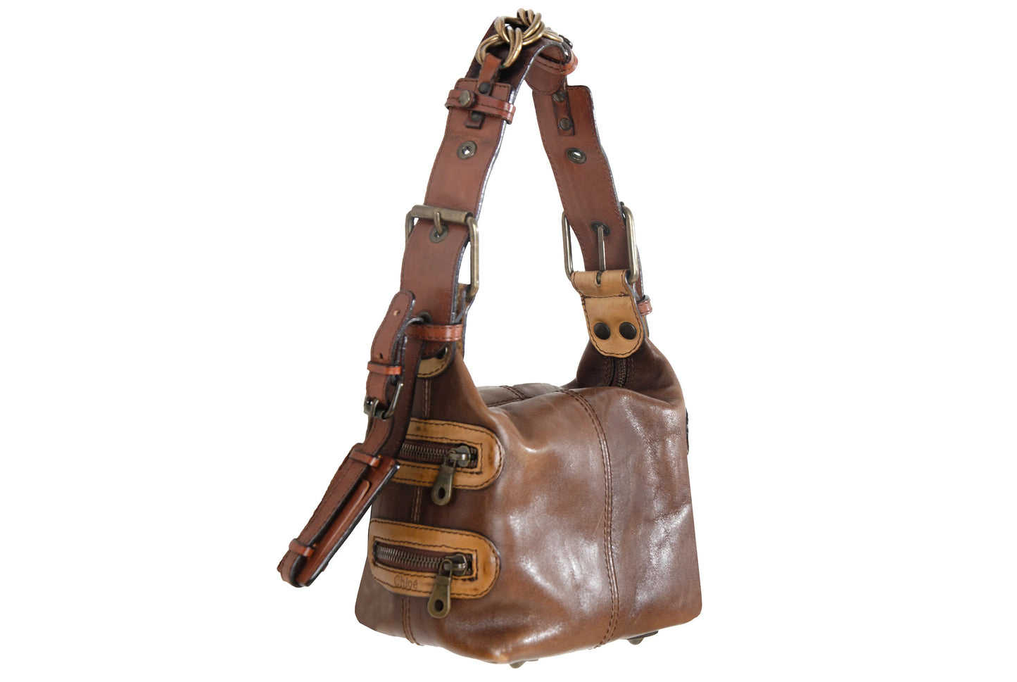 Vintage Chloé by Phoebe Philo leather chain strap bag / 2004 Chloé leather mini bag / Made in Italy