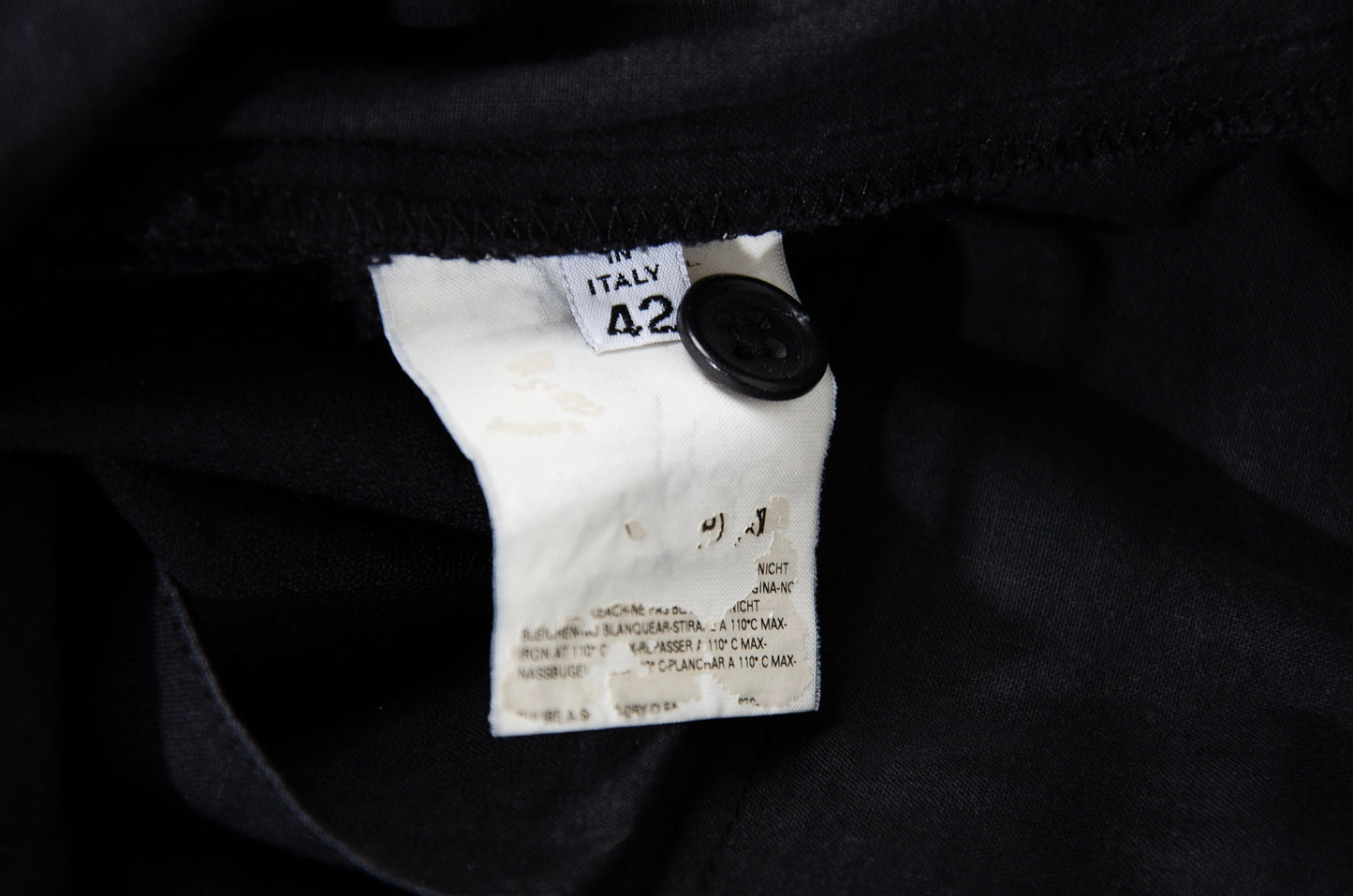 Vintage Margiela white label 100% wool herringbone wide leg drop crotch trousers