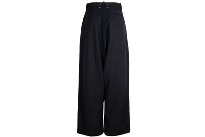 Vintage Margiela white label 100% wool herringbone wide leg drop crotch trousers