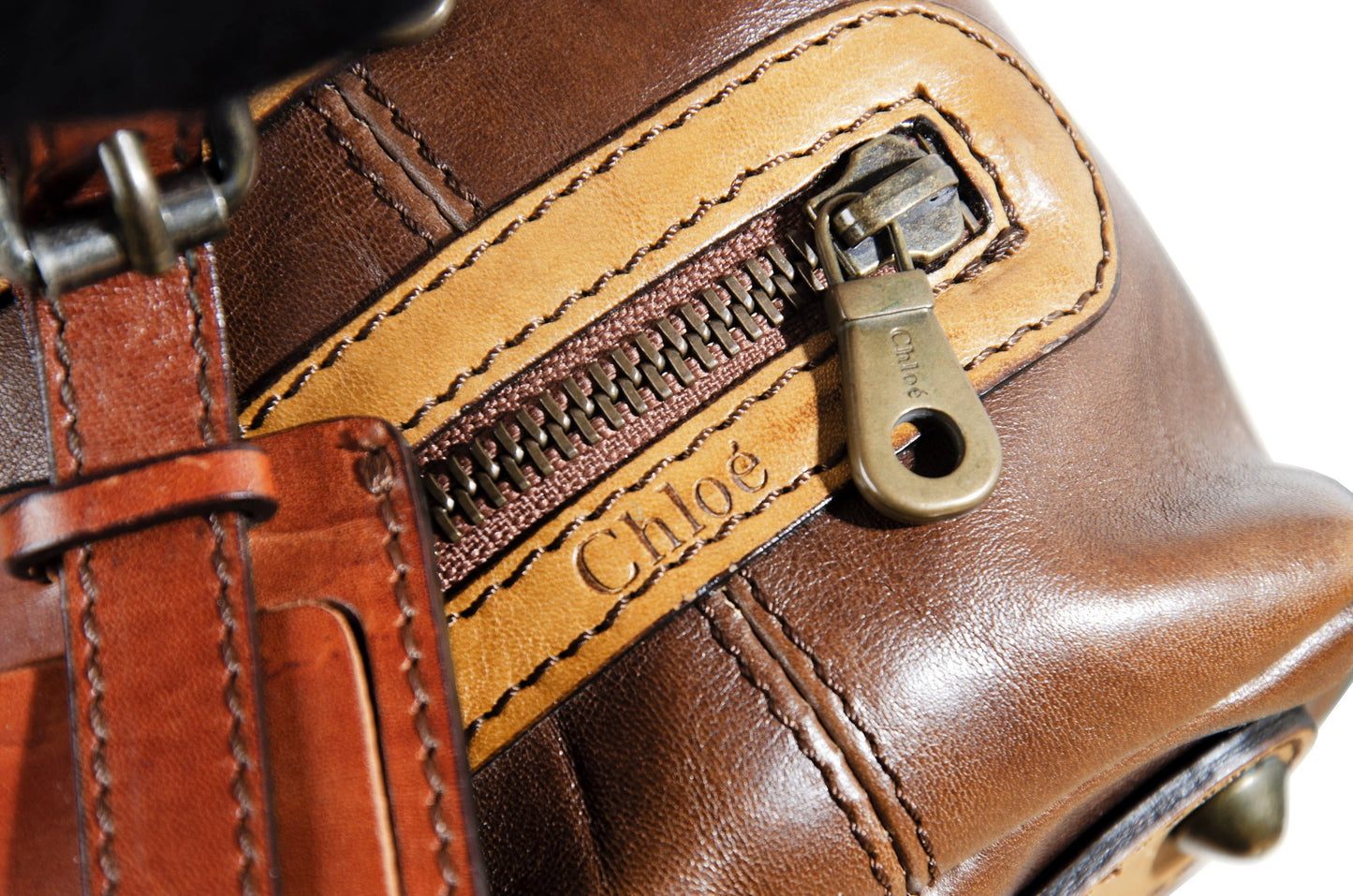 Vintage Chloé by Phoebe Philo leather chain strap bag / 2004 Chloé leather mini bag / Made in Italy