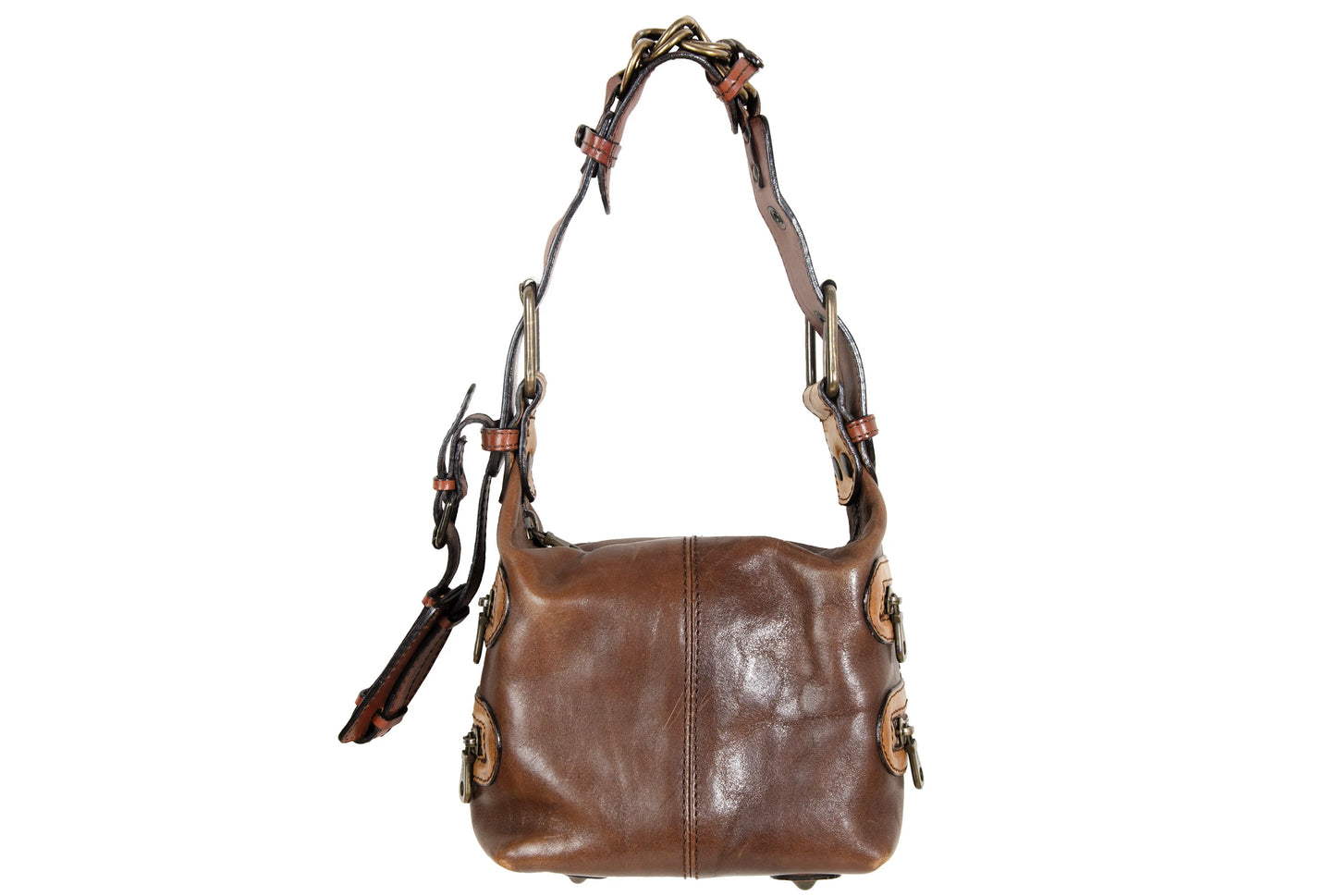 Vintage Chloé by Phoebe Philo leather chain strap bag / 2004 Chloé leather mini bag / Made in Italy