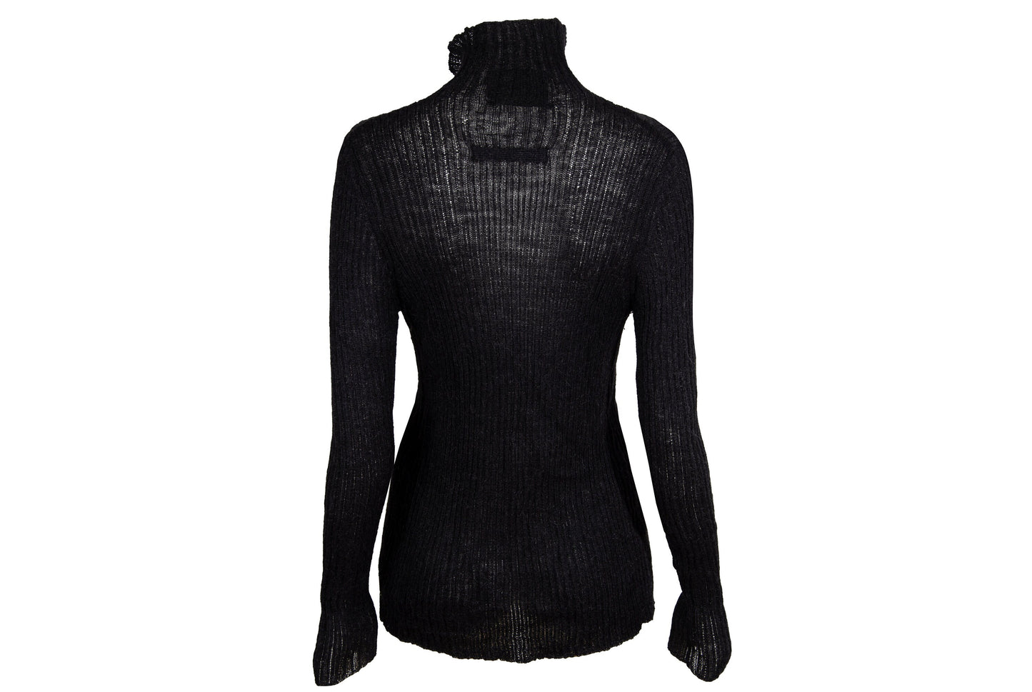 Vintage Jean Paul Gaultier alpaca knit and sheer mesh sweater / Made in Italy