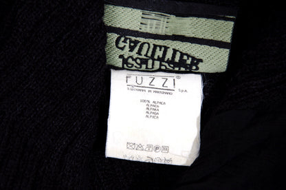 Vintage Jean Paul Gaultier alpaca knit and sheer mesh sweater / Made in Italy