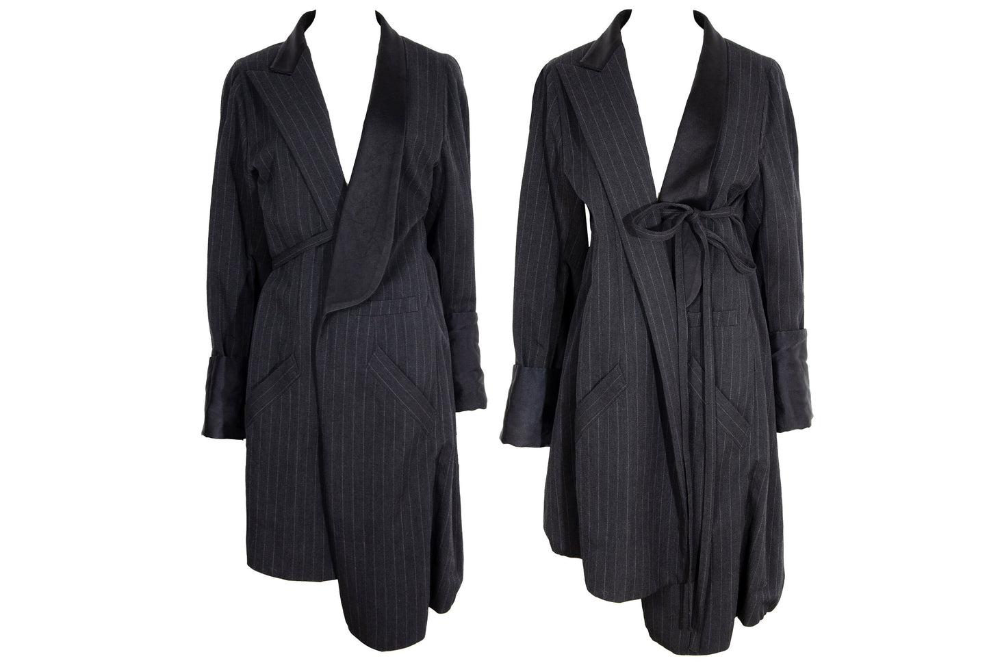 90s Masaki Matsushima rare avant garde wool deconstructed tuxedo coat / Made in Japan