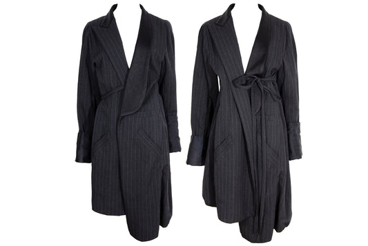 90s Masaki Matsushima rare avant garde wool deconstructed tuxedo coat / Made in Japan