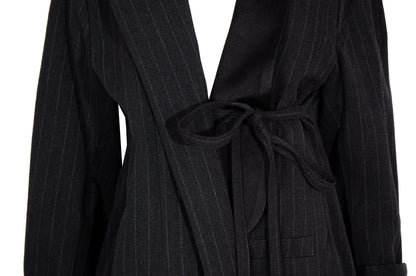 90s Masaki Matsushima rare avant garde wool deconstructed tuxedo coat / Made in Japan