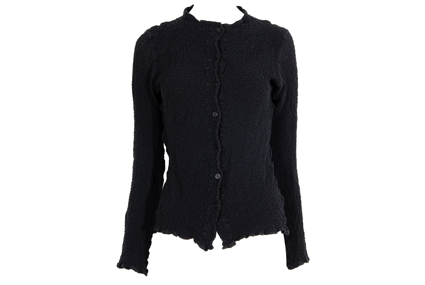 Vintage Issey Miyake Cauliflower permanent pleats button front top / Made in Japan