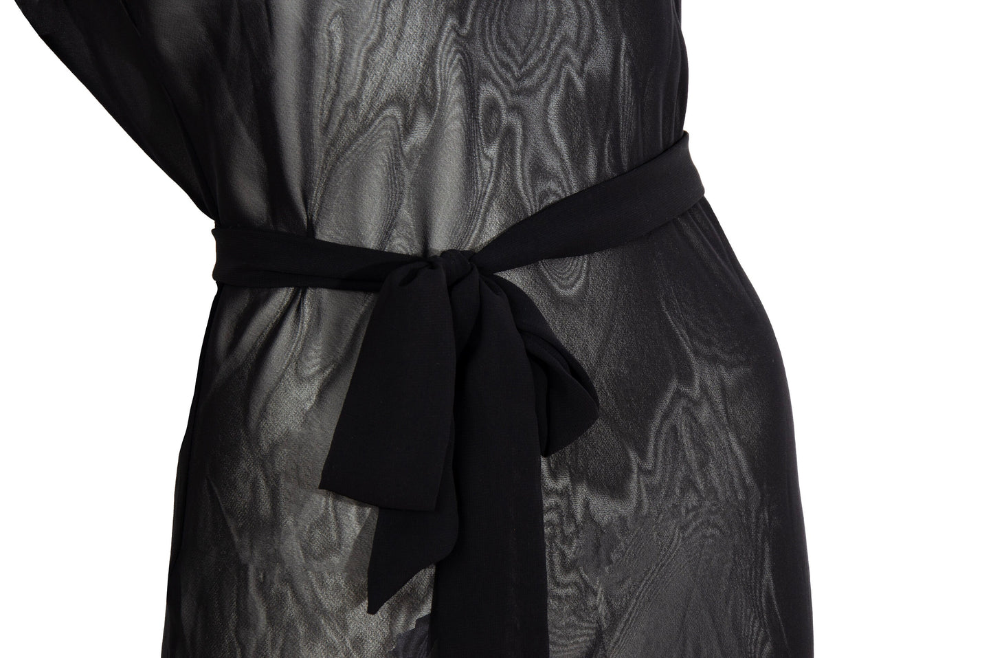 Vintage PierAntonioGaspari sheer mesh black maxi dress with geometric linen patches details / Made in Italy