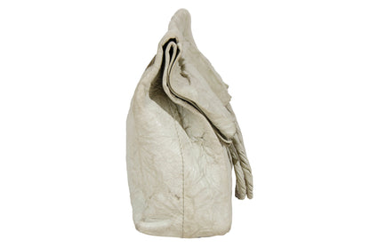 Japanese designer leather "paper" clutch bag / Avant garde folded trompe l'oeil leather lunch bag / Made in Japan