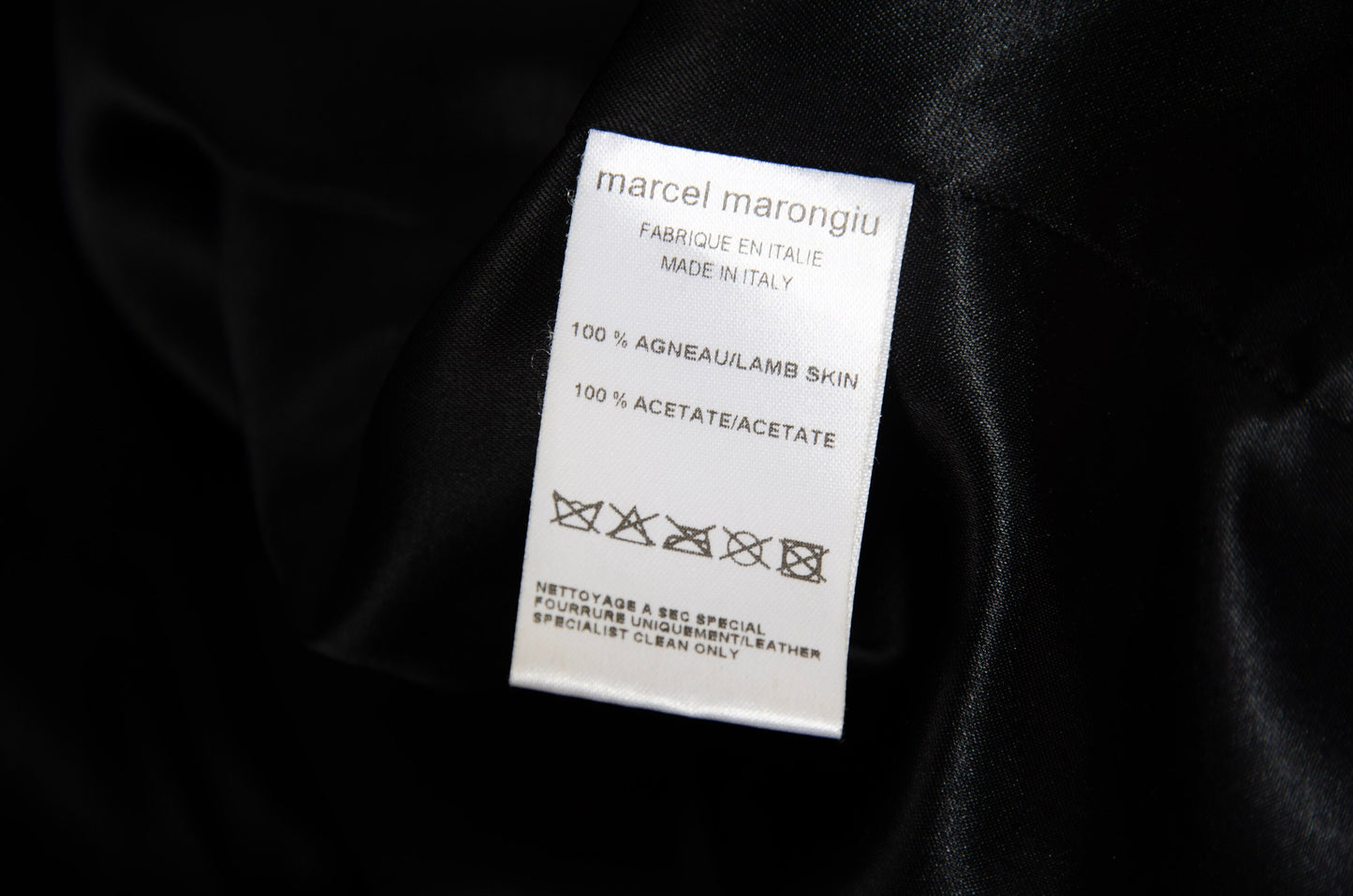 Vintage Marcel Marongiu black lambskin avant garde jacket / Vintage French designer minimalist leather jacket