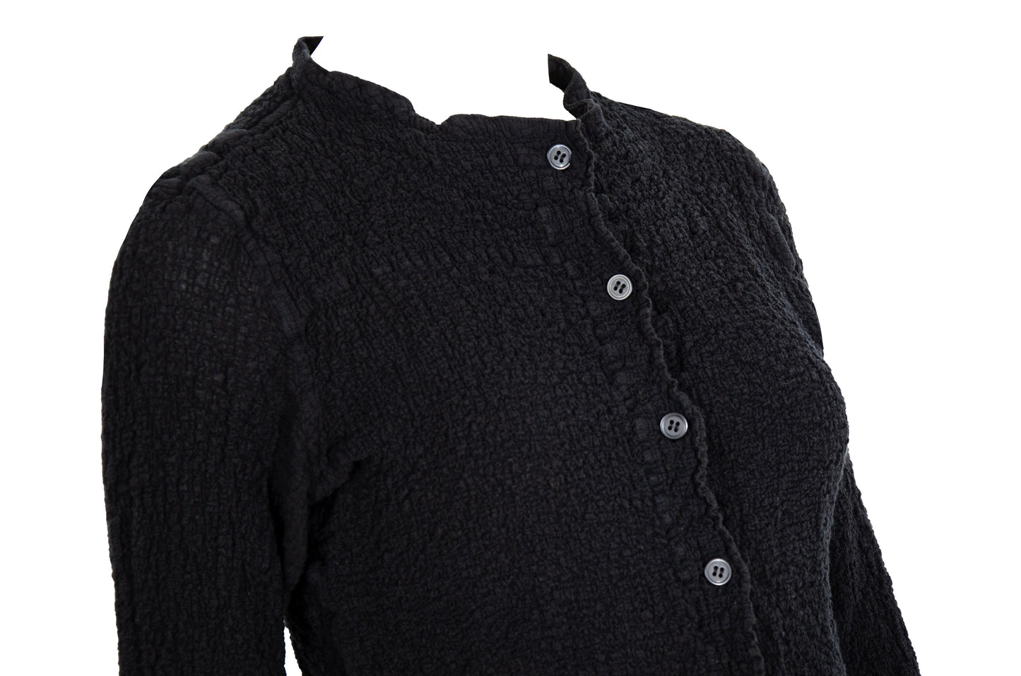 Vintage Issey Miyake Cauliflower permanent pleats button front top / Made in Japan