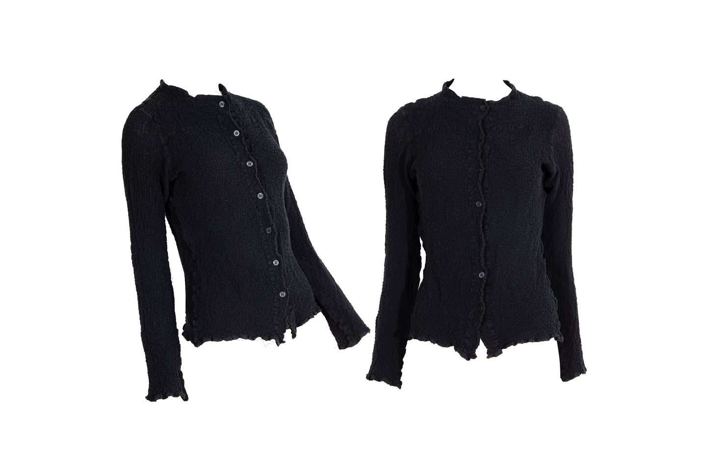 Vintage Issey Miyake Cauliflower permanent pleats button front top / Made in Japan