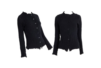 Vintage Issey Miyake Cauliflower permanent pleats button front top / Made in Japan