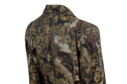 Vintage Amuleti renaissance woven tapestry coat / Amuleti by Mariella Burani tapestry coat / Made in Italy