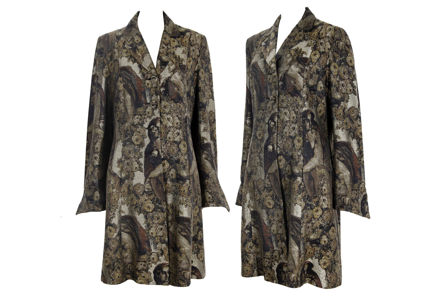 Vintage Amuleti renaissance woven tapestry coat / Amuleti by Mariella Burani tapestry coat / Made in Italy
