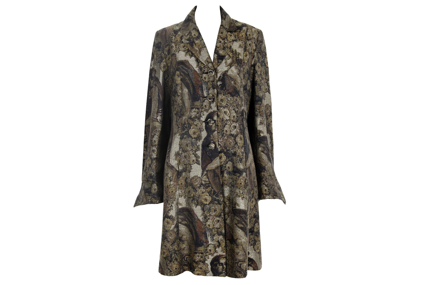 Vintage Amuleti renaissance woven tapestry coat / Amuleti by Mariella Burani tapestry coat / Made in Italy