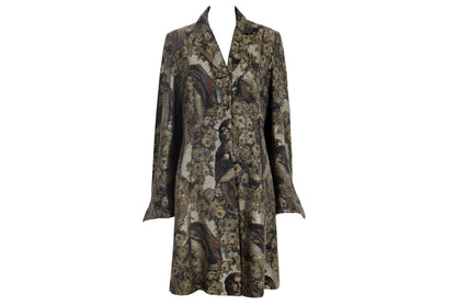 Vintage Amuleti renaissance woven tapestry coat / Amuleti by Mariella Burani tapestry coat / Made in Italy