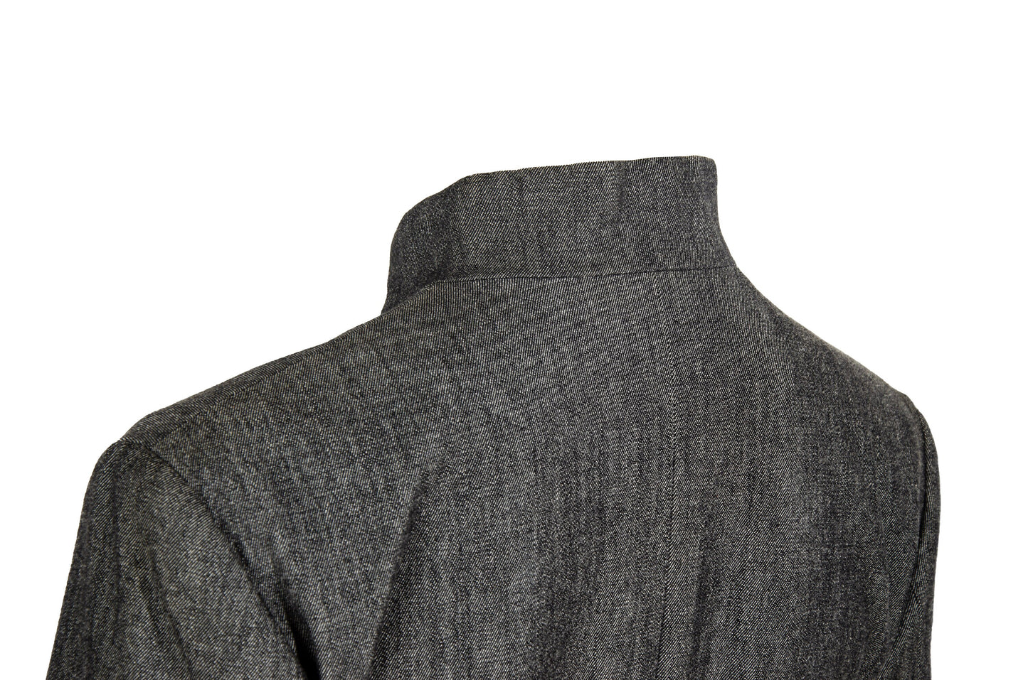 90s Marcel Marongiu grey wool cotton blend long ankle length coat / Made in France