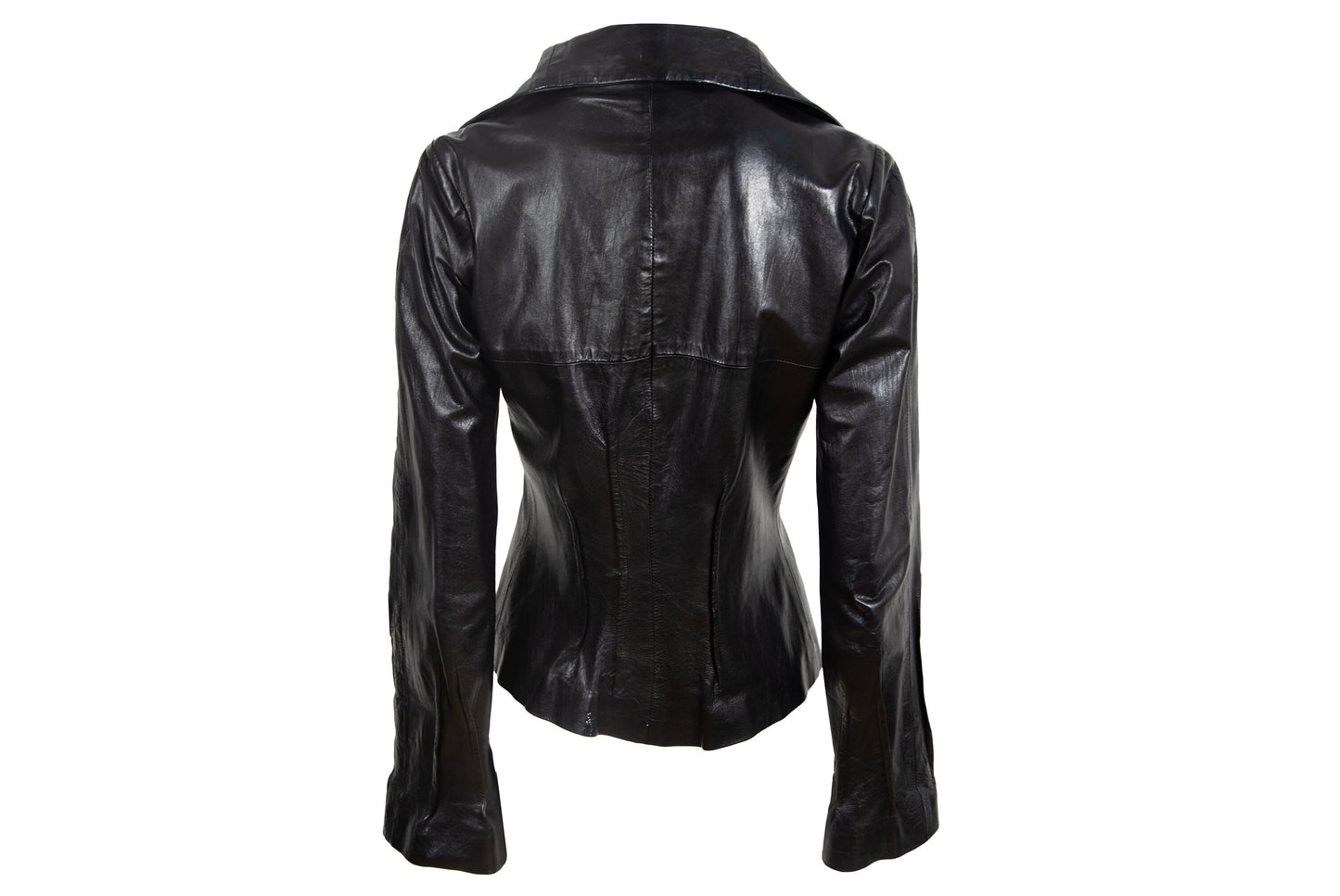 Vintage Marcel Marongiu black lambskin avant garde jacket / Vintage French designer minimalist leather jacket
