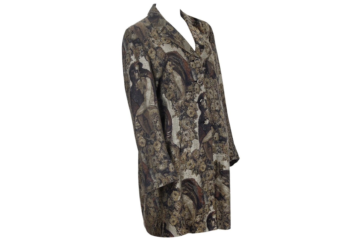 Vintage Amuleti renaissance woven tapestry coat / Amuleti by Mariella Burani tapestry coat / Made in Italy