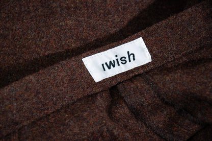 Vintage "I Wish" by Yohji Yamamoto brown wool capri pants with green rib knit cuffs / New old stock / Made in Japan