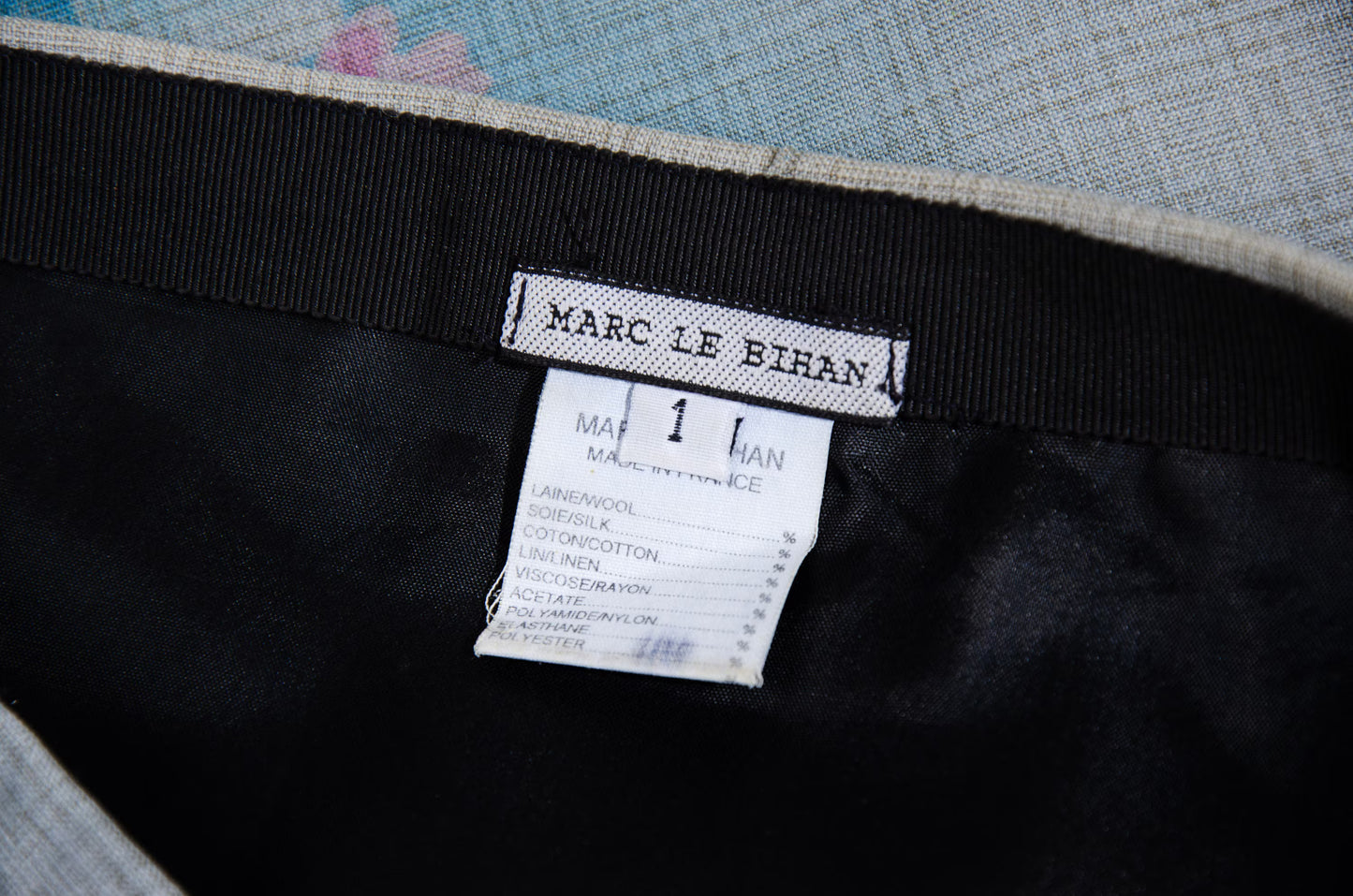 Marc Le Bihan floral print asymmetrical draped skirt / Made in France
