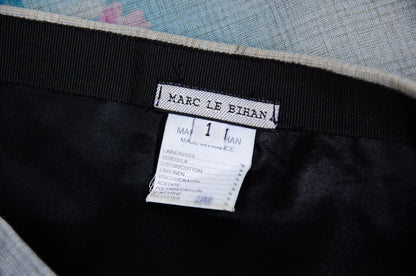 Marc Le Bihan floral print asymmetrical draped skirt / Made in France