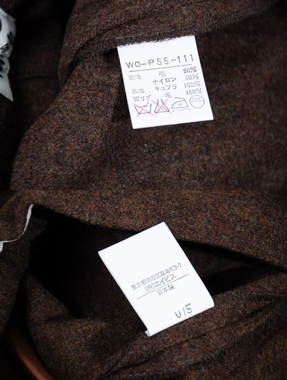 Vintage "I Wish" by Yohji Yamamoto brown wool capri pants with green rib knit cuffs / New old stock / Made in Japan