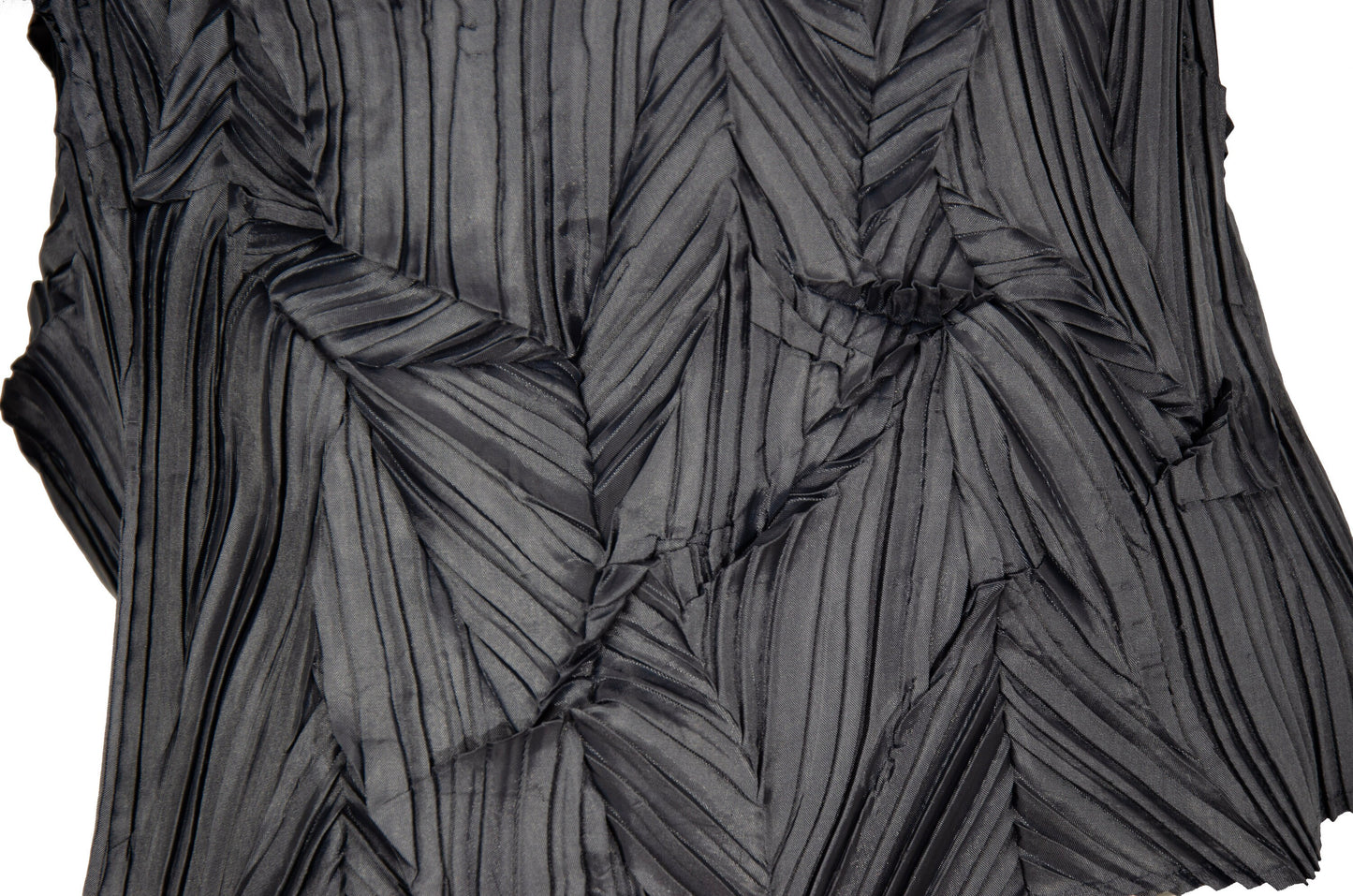 90s Ritsuko Shirahama abstract pleats top / Vintage Japanese designer permanent pleats grey top / Made in Japan