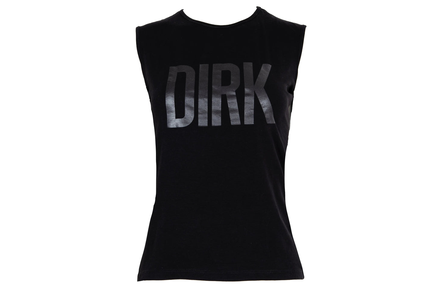 2004 Dirk Bikkembergs "DIRK" black cotton tank top
