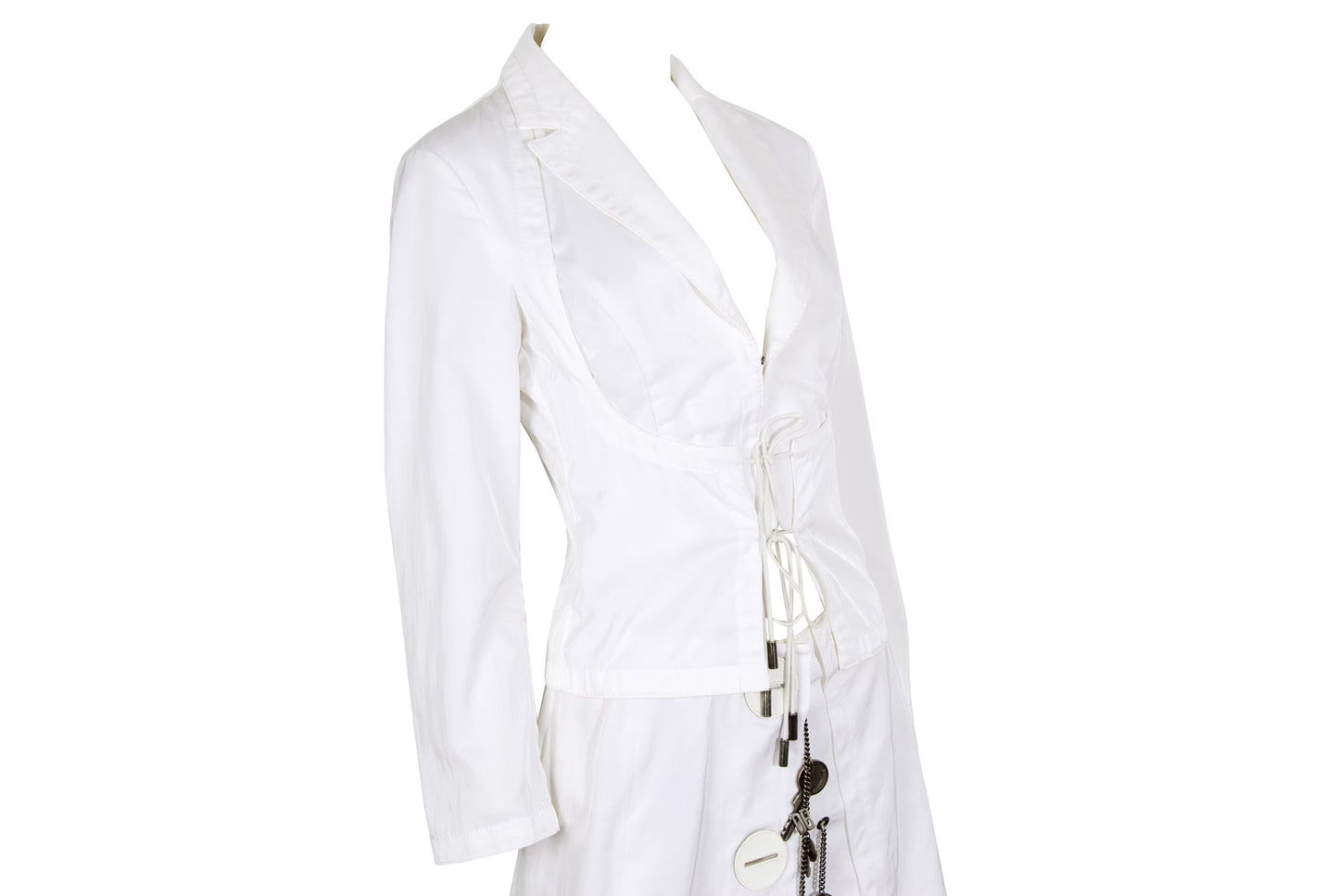 Rare S/S 2004 Dirk Bikkembergs jacket + mini skirt two piece set / New old stock with original tag / Made in Italy