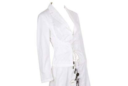 Rare S/S 2004 Dirk Bikkembergs jacket + mini skirt two piece set / New old stock with original tag / Made in Italy