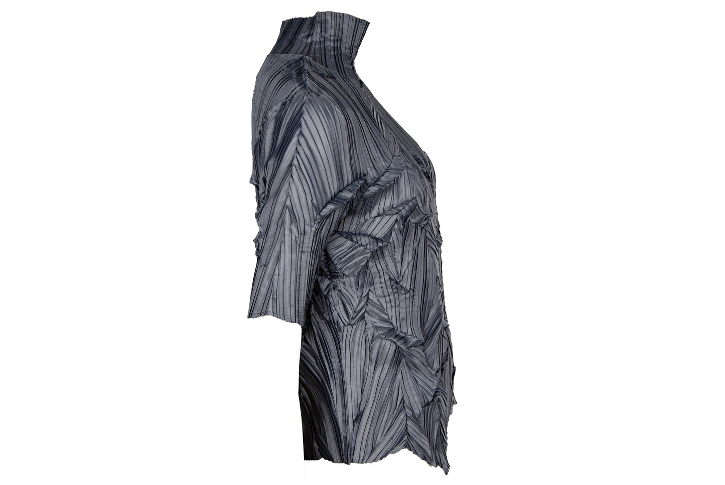 90s Ritsuko Shirahama abstract pleats top / Vintage Japanese designer permanent pleats grey top / Made in Japan