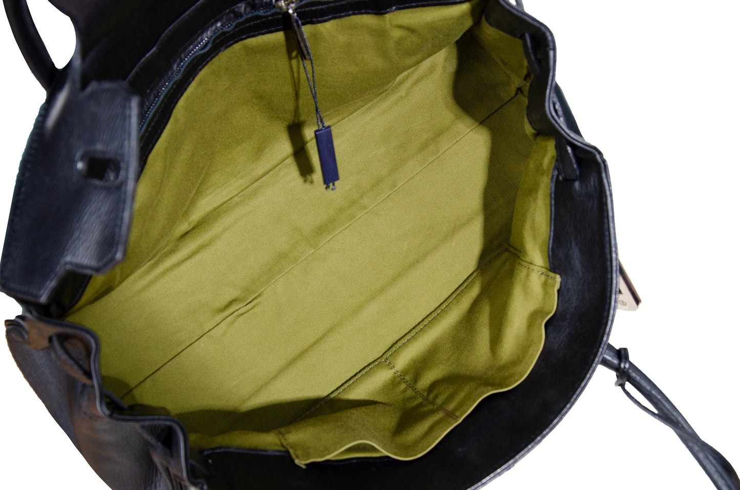 Vintage Japanese brand black leather turnlock east west "Firkin" bag / Black pebbled leather baguette bag / Made in Japan