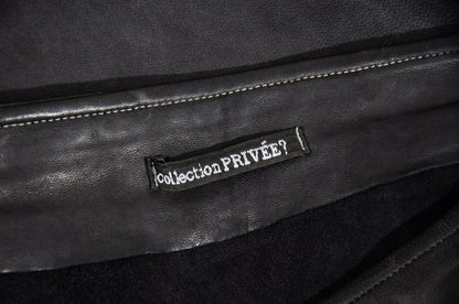 Vintage Collection Privée? avant garde leather midi skirt / Made in Italy