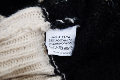 Vintage Dries Van Noten alpaca wool fuzzy chunky knit oversized cardigan / Made in Belgium