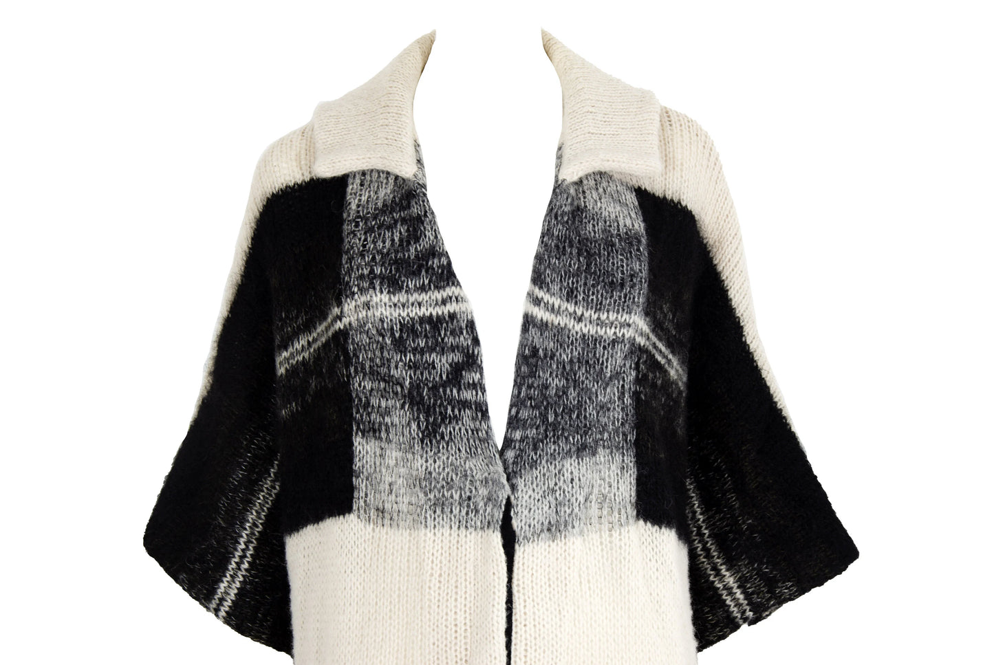 Vintage Dries Van Noten alpaca wool fuzzy chunky knit oversized cardigan / Made in Belgium