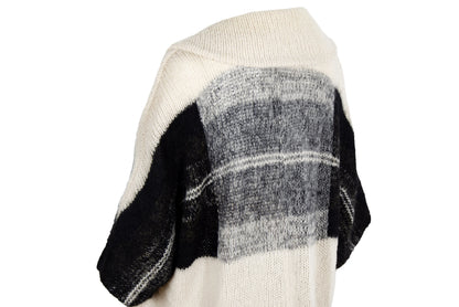 Vintage Dries Van Noten alpaca wool fuzzy chunky knit oversized cardigan / Made in Belgium