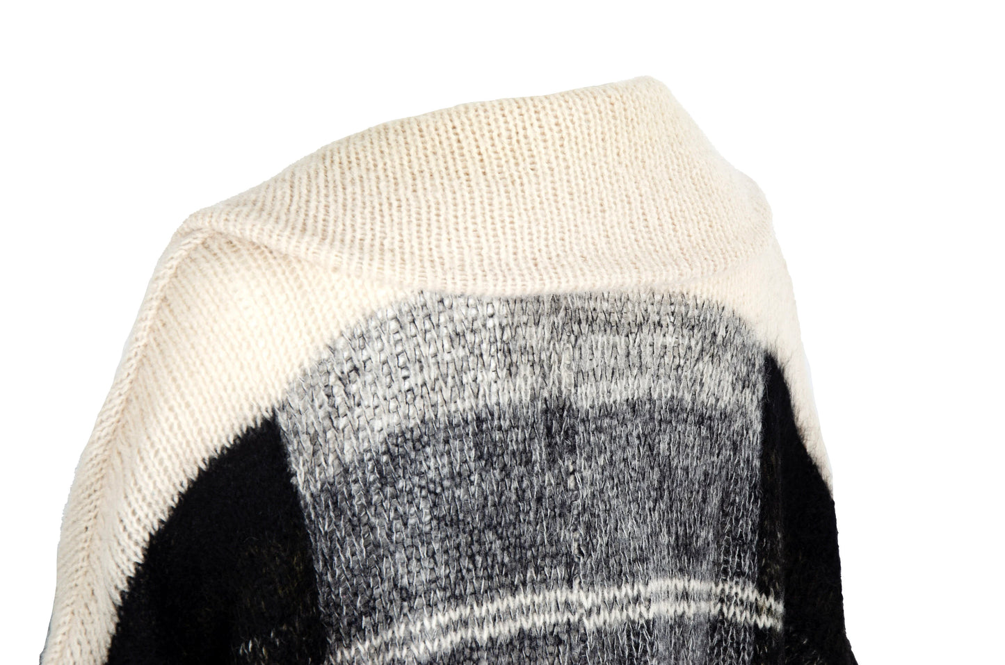 Vintage Dries Van Noten alpaca wool fuzzy chunky knit oversized cardigan / Made in Belgium