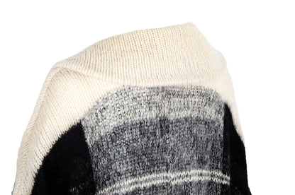 Vintage Dries Van Noten alpaca wool fuzzy chunky knit oversized cardigan / Made in Belgium