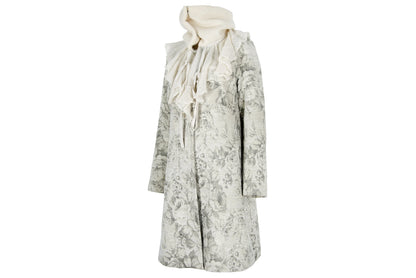 Vintage Amuleti by Mariella Burani victorian inspired mohair collar wool tapestry coat